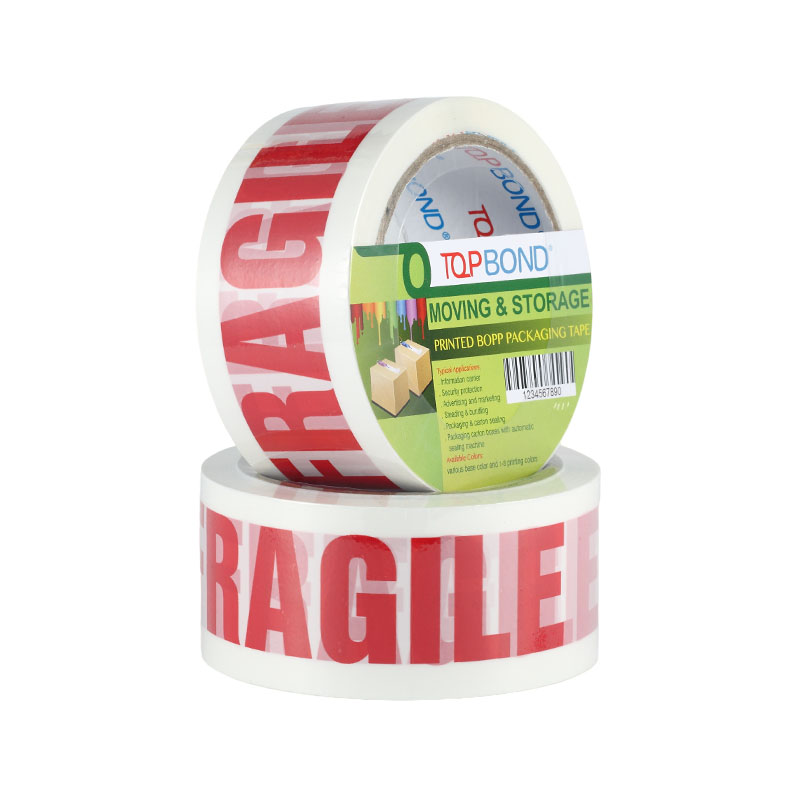 Does printed low-noise packing tape use a special adhesive formula?